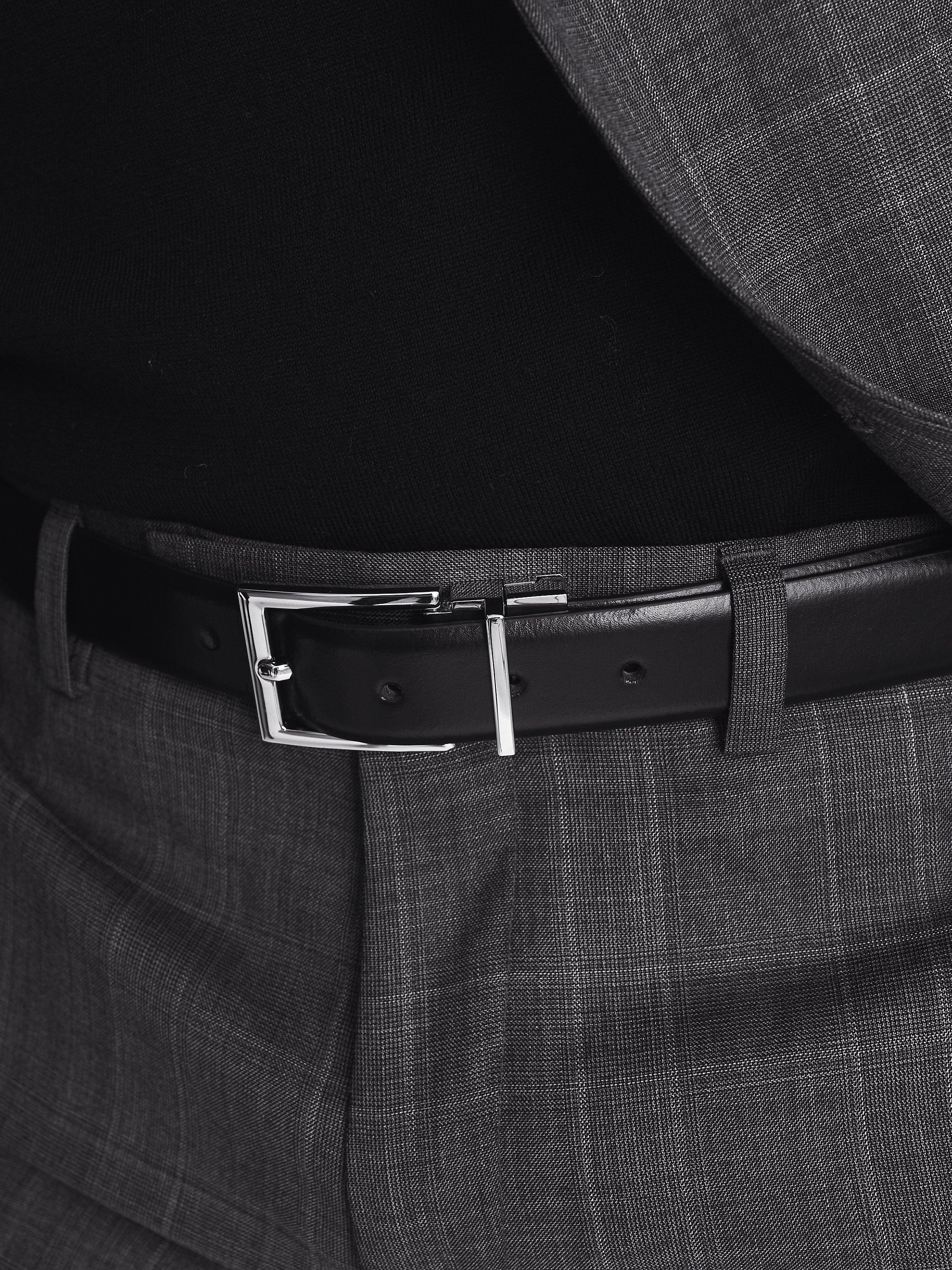 Reiss Ricky reversible leather belt black brown, UK version