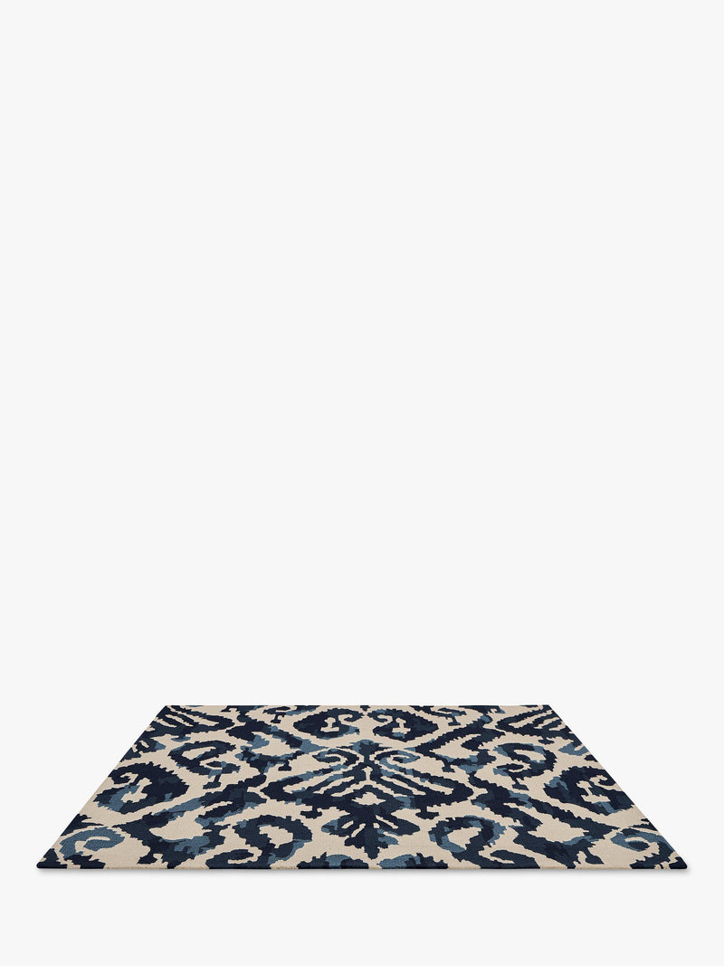 Sanderson Kasuri blue indoor outdoor rug - British product
