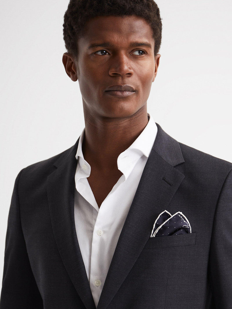 Reiss Liam silk pocket square - British product