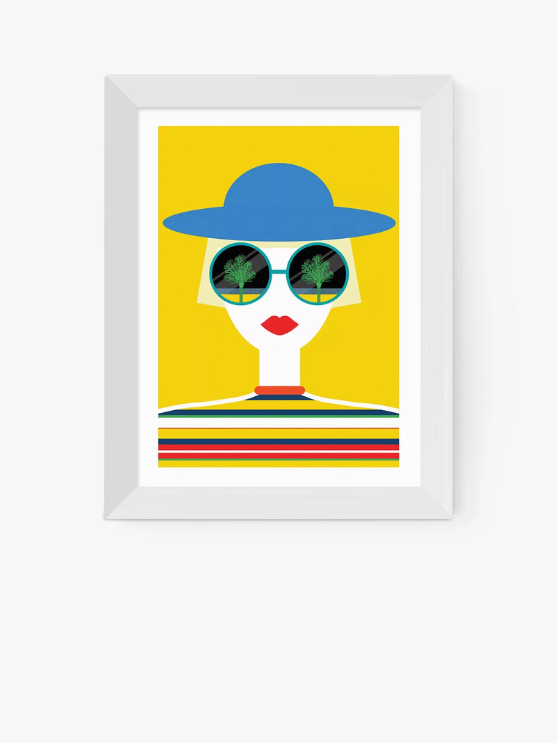 EAST END PRINTS Ana Jaks Sunglasses Framed Print 25x30cm