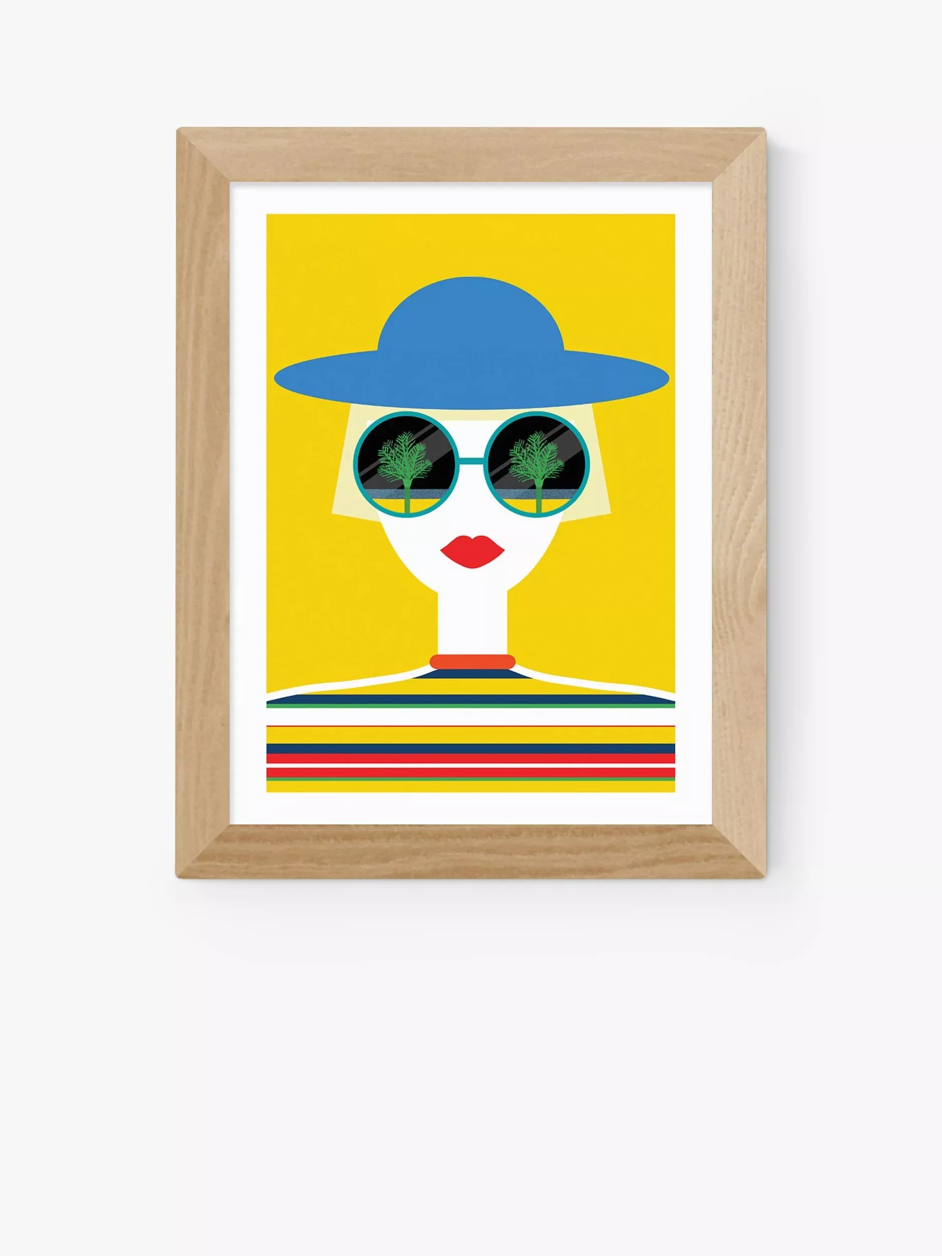 EAST END PRINTS Ana Jaks Sunglasses Framed Print 25x30cm
