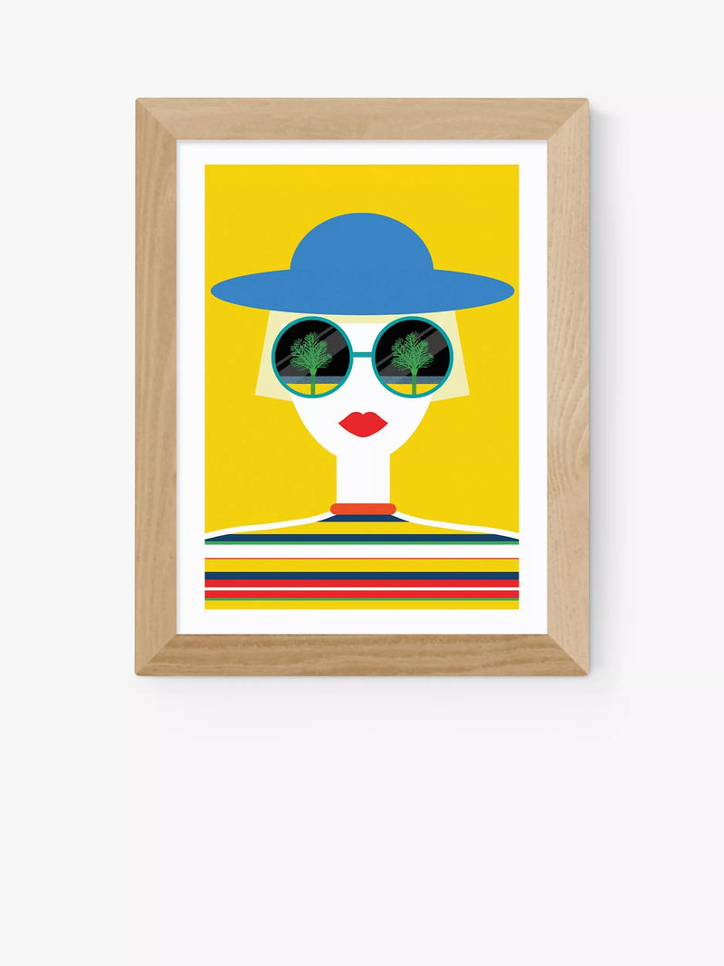 EAST END PRINTS Ana Jaks Sunglasses Framed Print 25x30cm