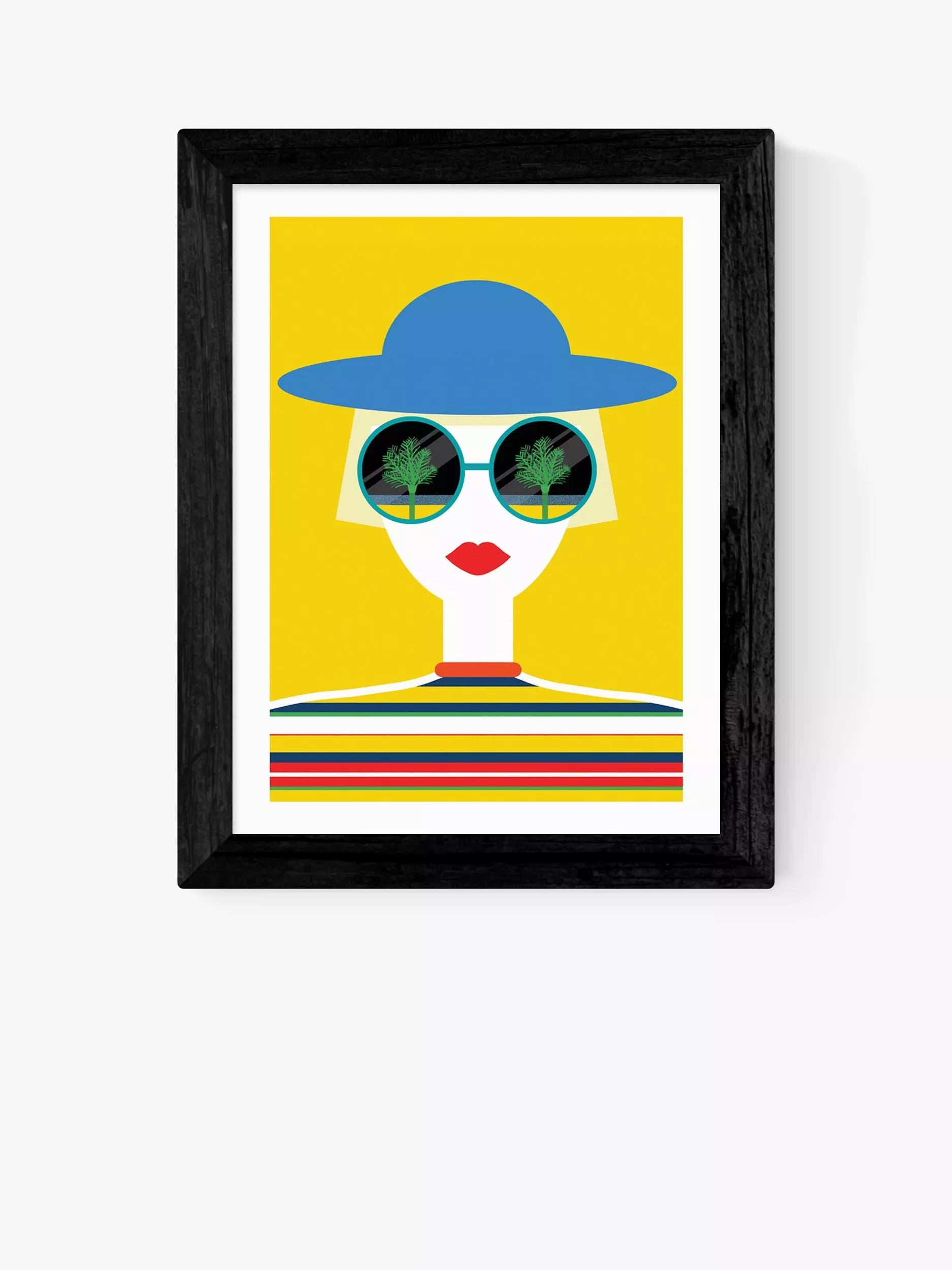 East End Prints Ana Jaks Sunglasses framed art print 25x30cm - British product
