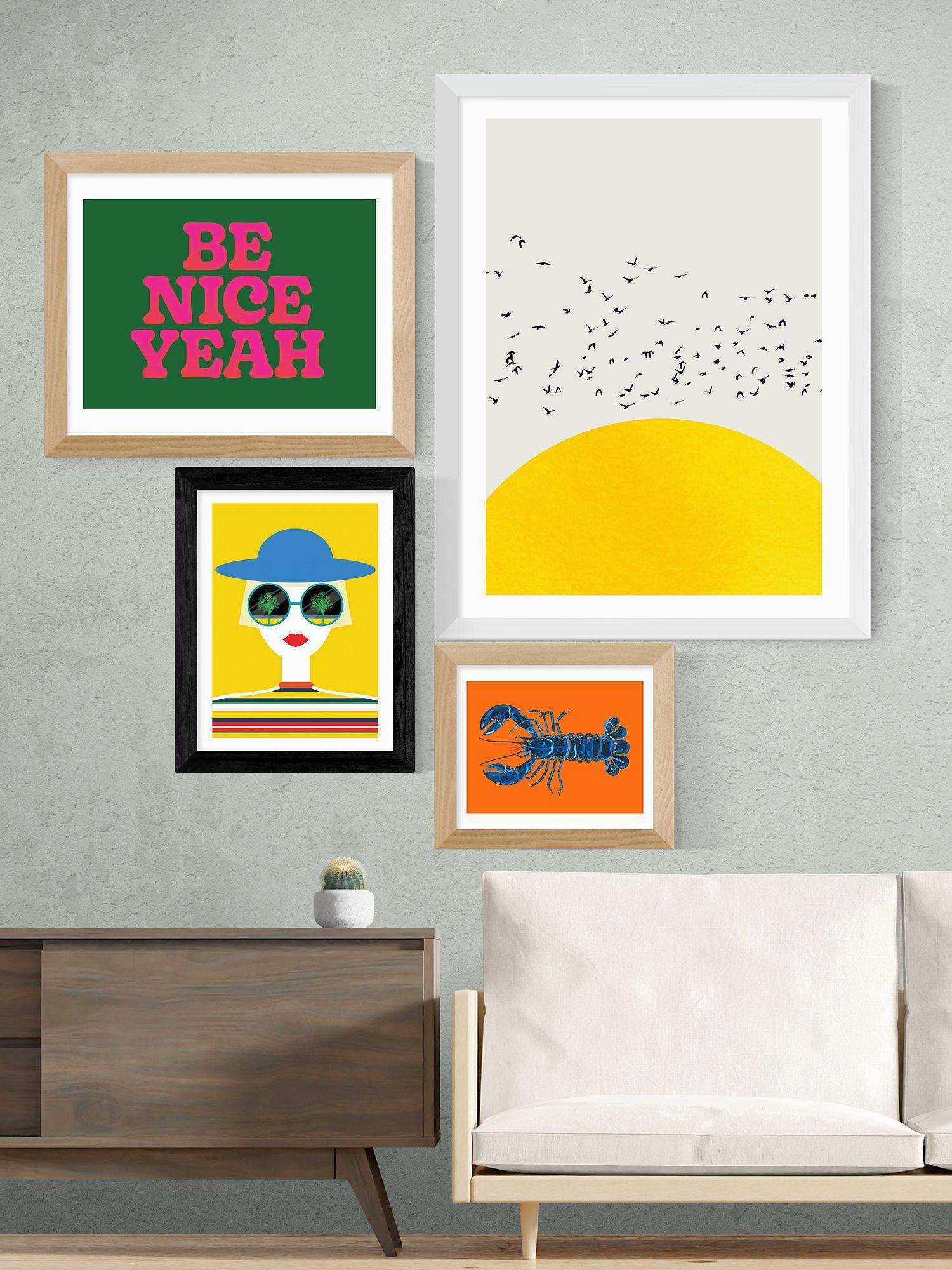 East End Prints Ana Jaks Sunglasses framed art print 25x30cm - British product