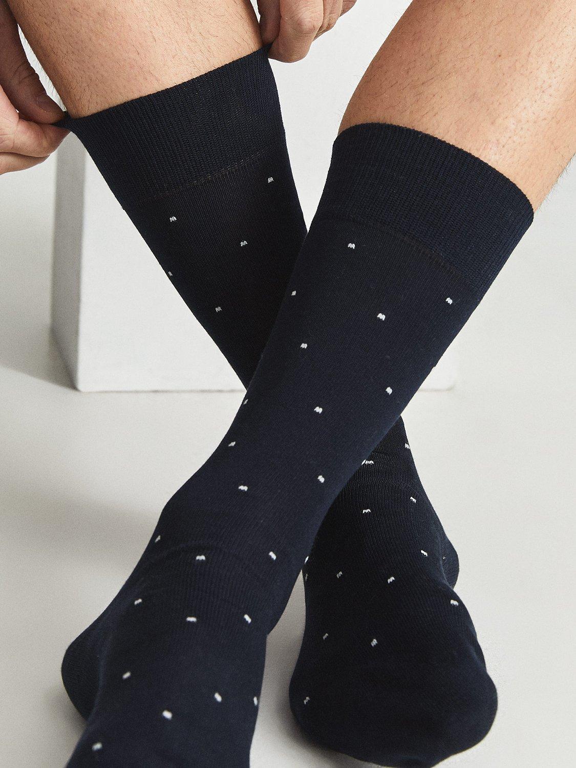 Reiss ankle socks polka dot cotton blend, UK version