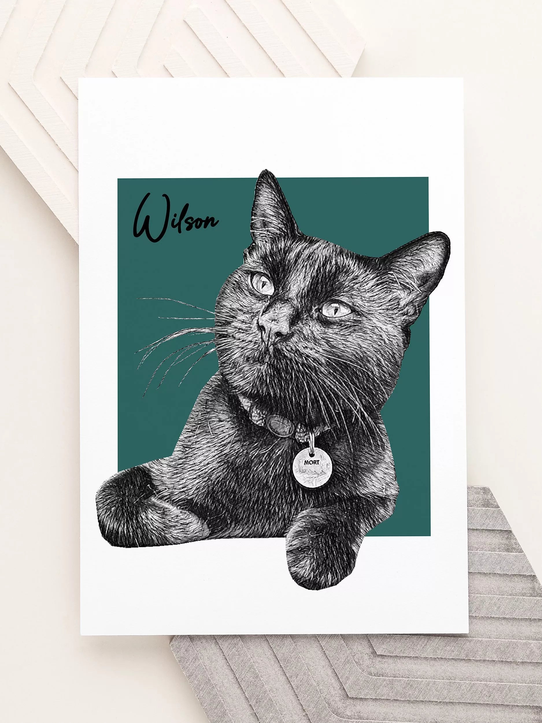 Treat Republic Personalised Sketched Pet Framed Print