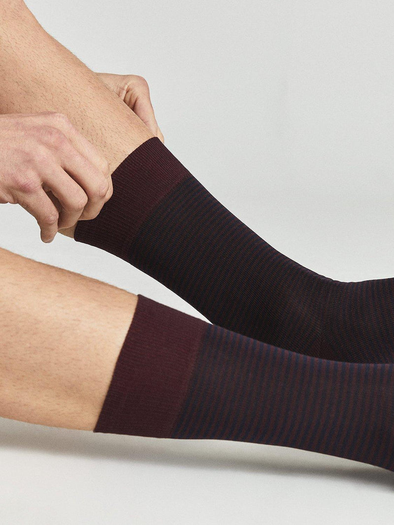 Reiss Mario stripe print cotton blend socks, imported from the UK