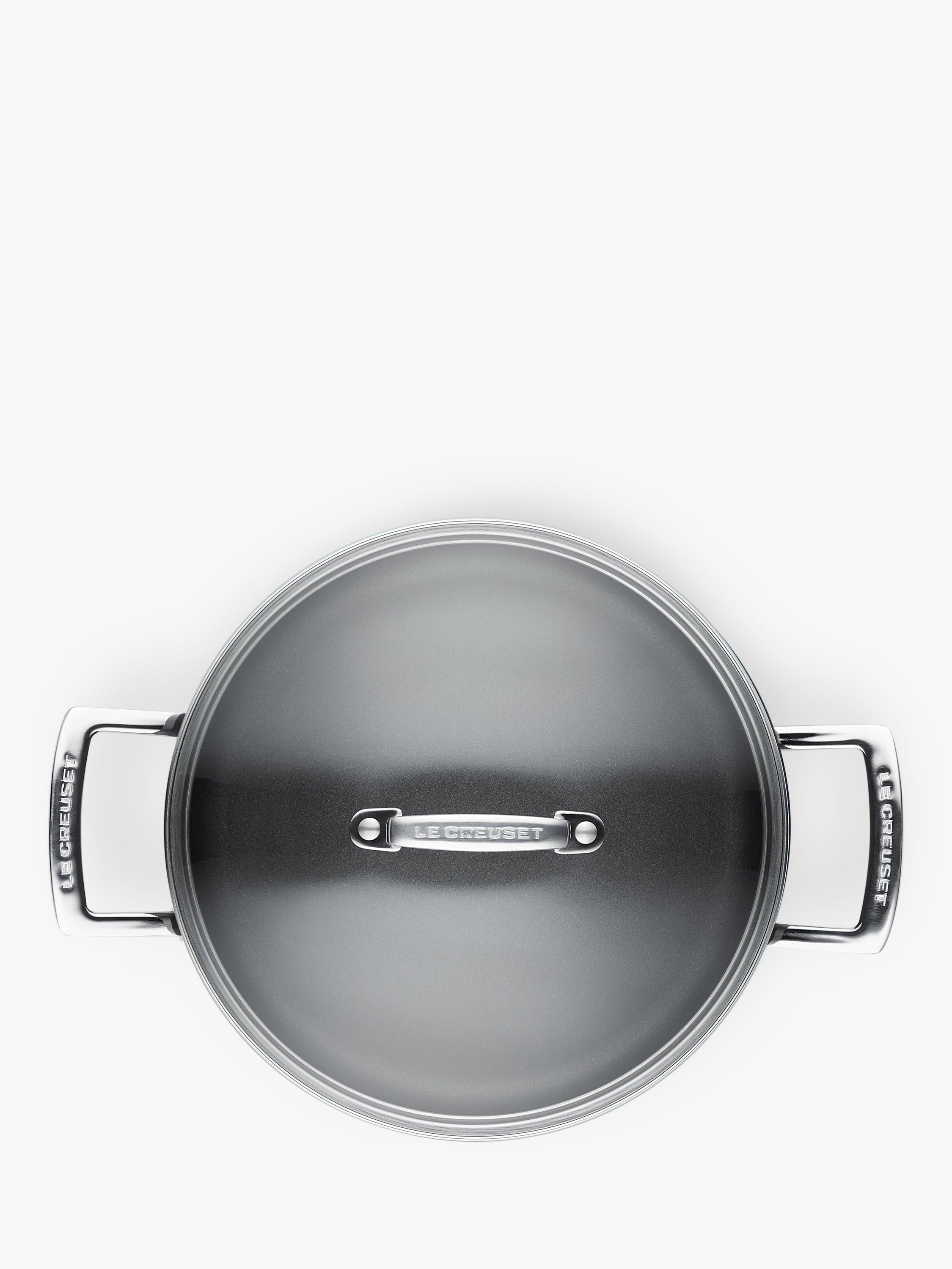 Le Creuset toughened non-stick sauteuse pan with glass lid, UK version