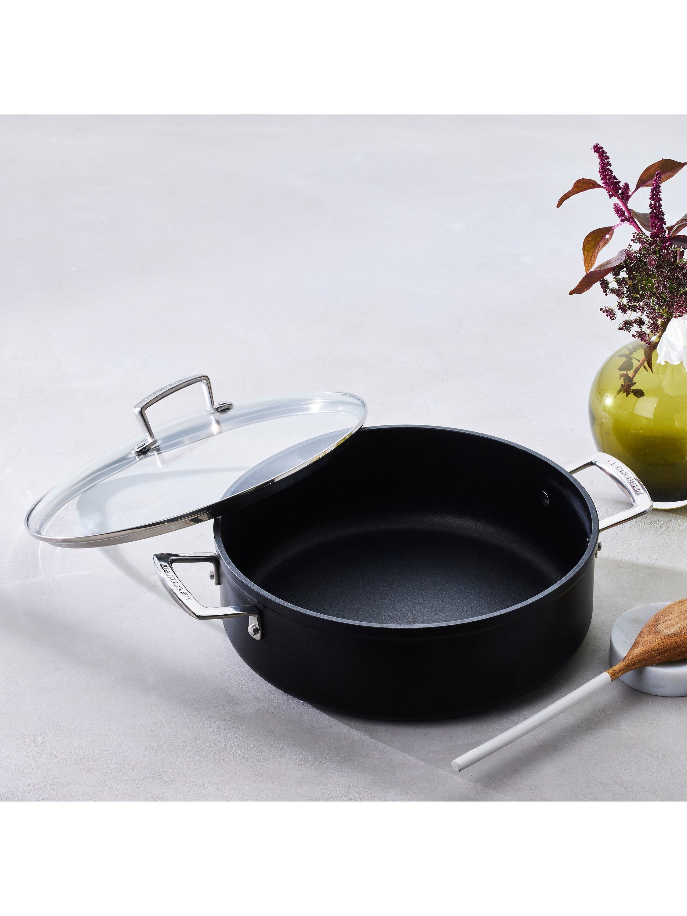 Le Creuset toughened non-stick sauteuse pan with glass lid, UK version