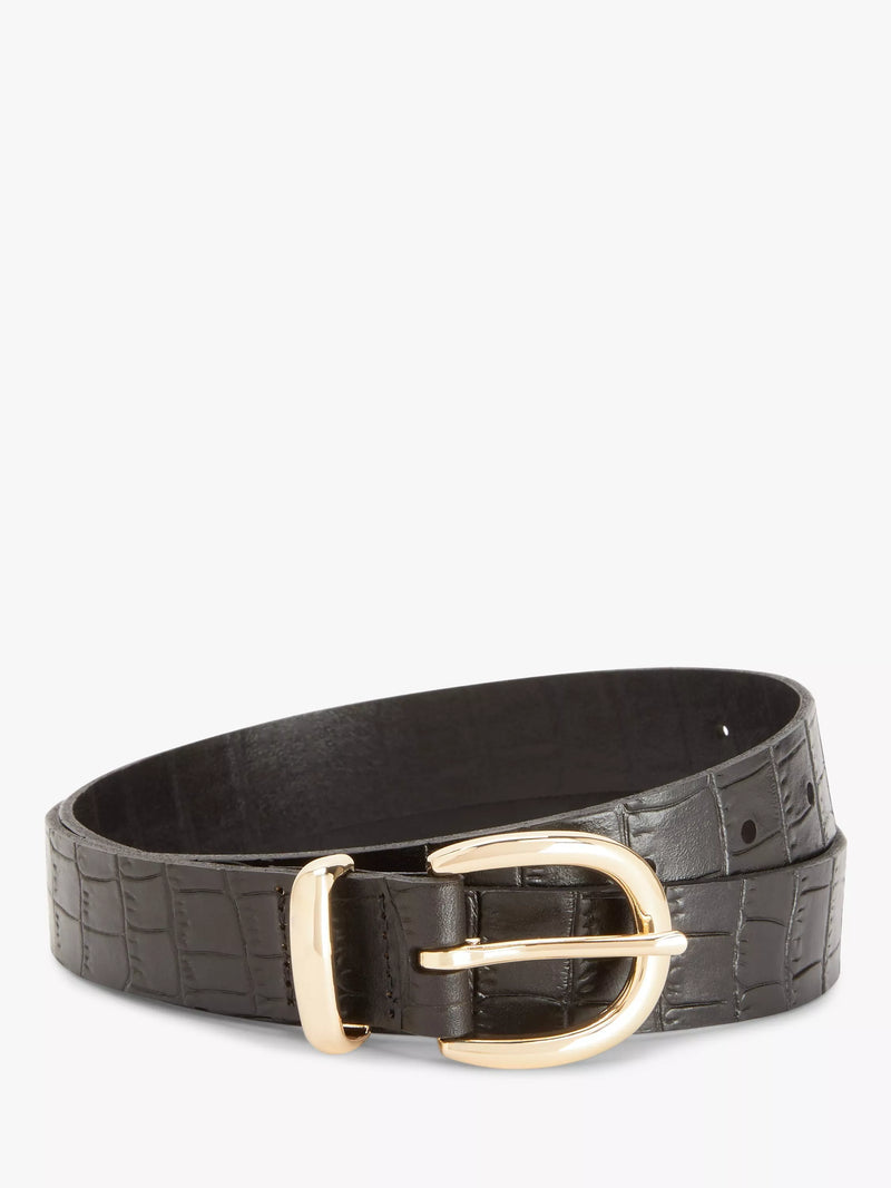 John Lewis medium croc leather belt - British product