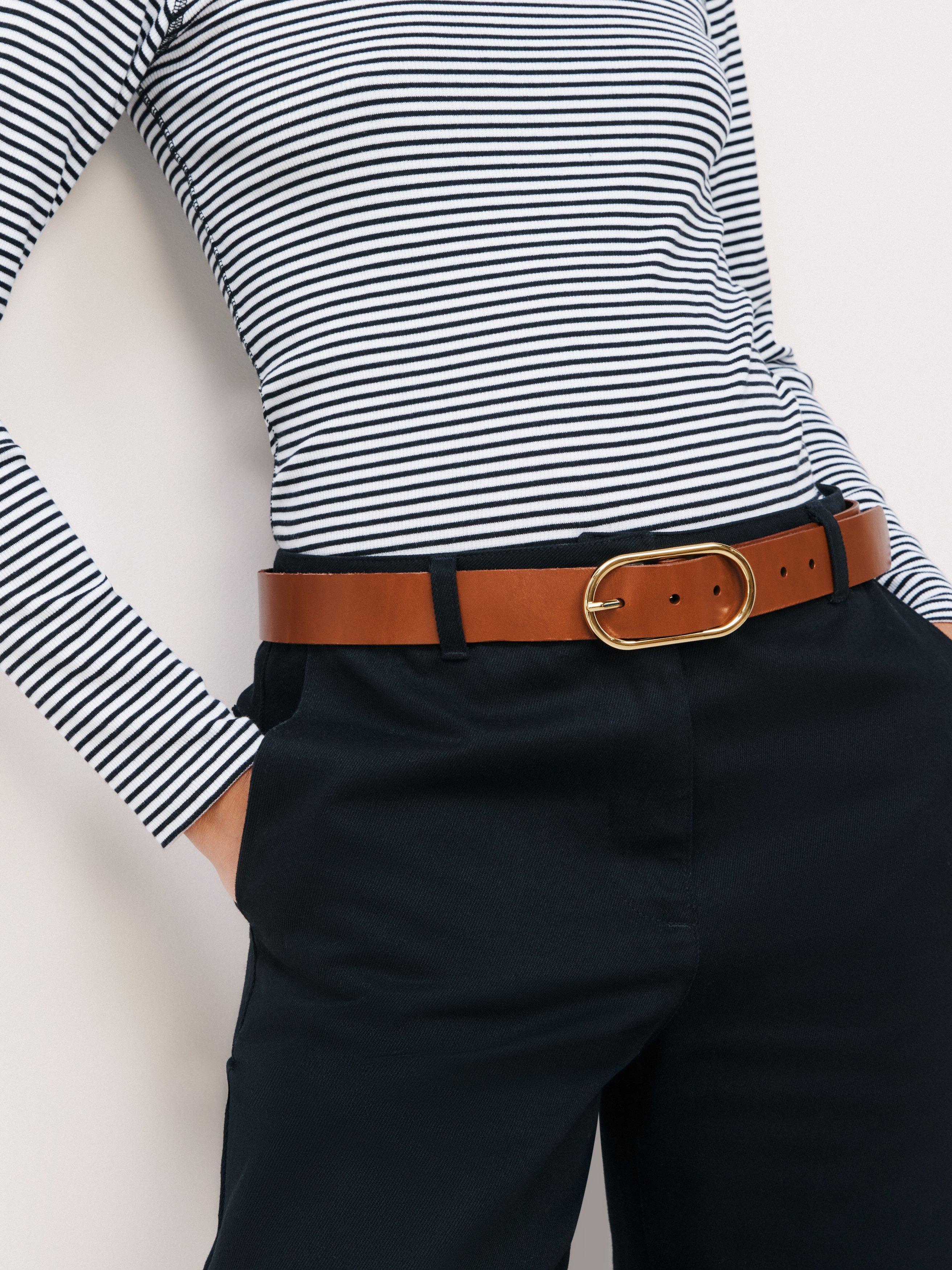 John Lewis oval buckle leather belt 34mm (British brand)