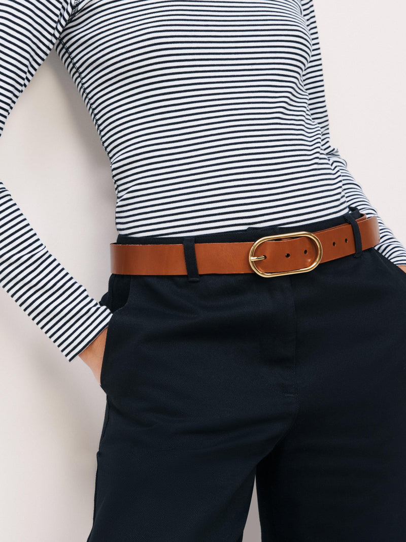 John Lewis oval buckle leather belt 34mm (British brand)