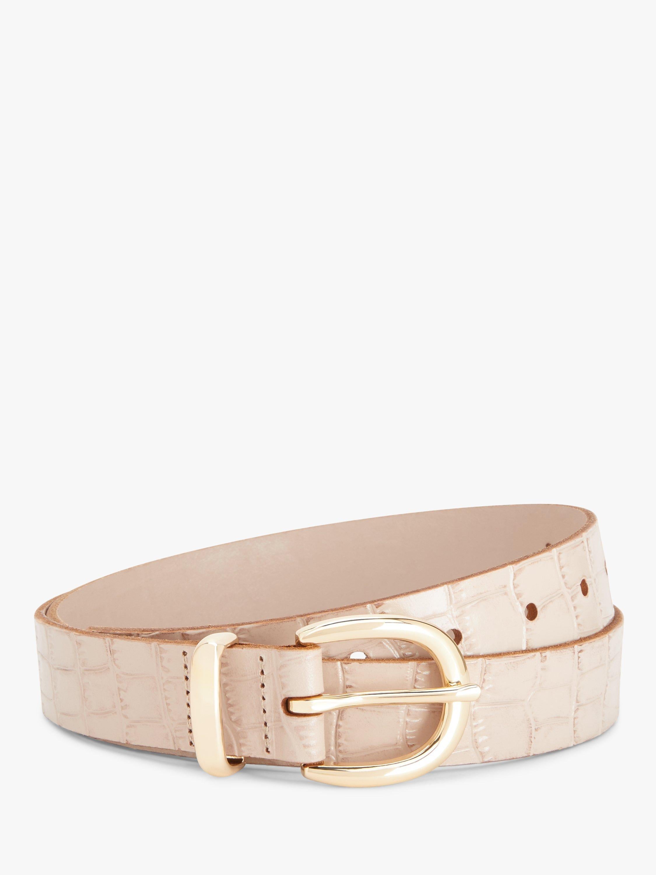 John Lewis medium croc leather belt - British product