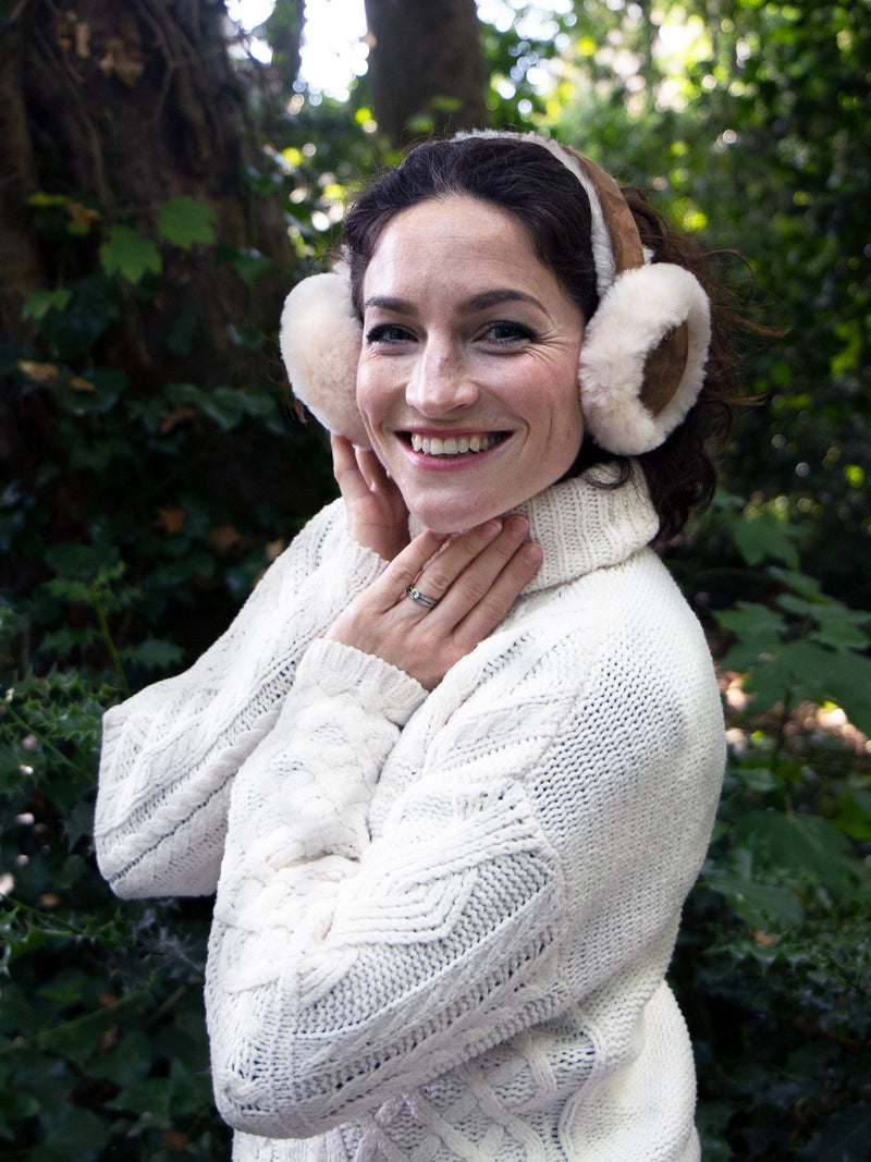 Sheepskin and Suede Earmuffs