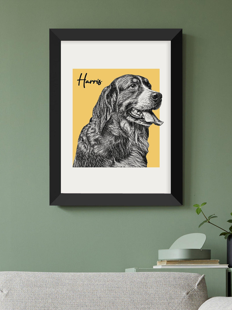 Treat Republic personalised pet framed print, imported from the UK