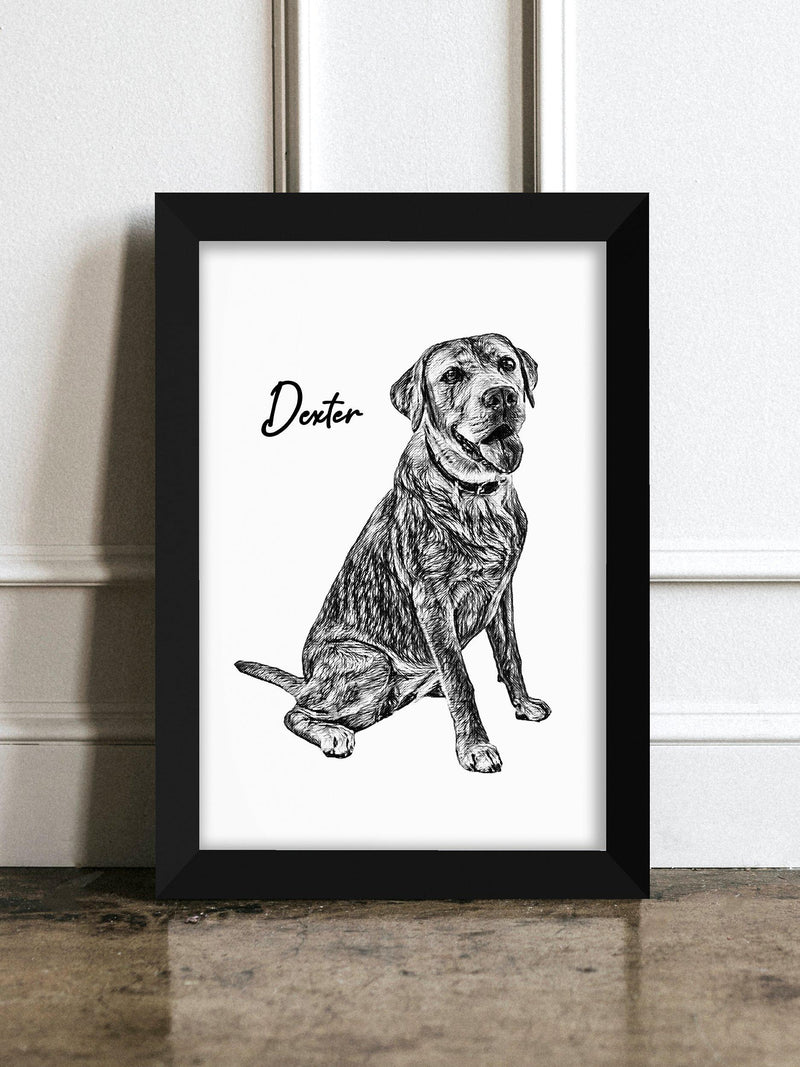 Treat Republic personalised pet framed print, imported from the UK