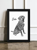 Treat Republic personalised pet framed print, imported from the UK