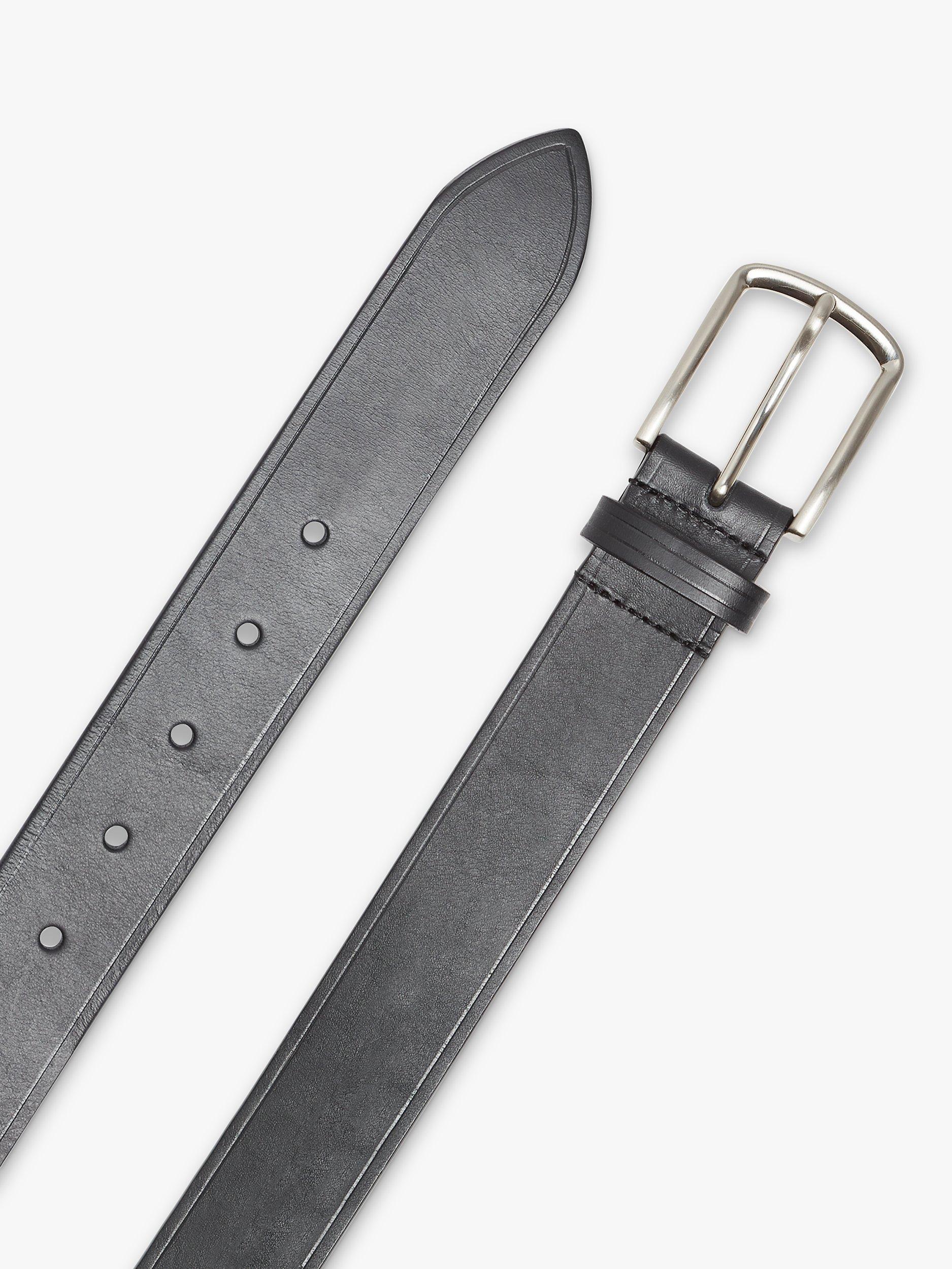 Simon Carter black leather belt with steel buckle - British product
