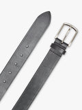 Simon Carter black leather belt with steel buckle - British product