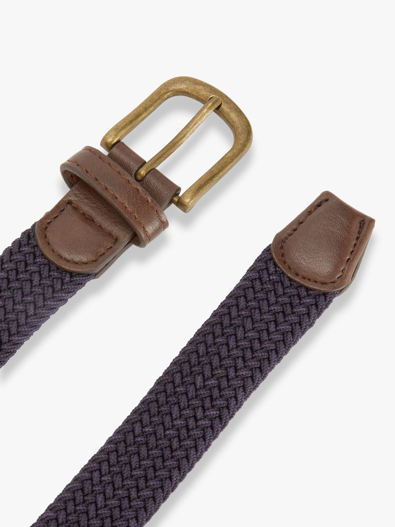 John Lewis kids belt navy brown, UK version