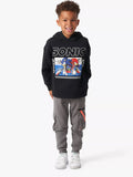 Angel & Rocket Kids' Sonic Print Hoodie, Black