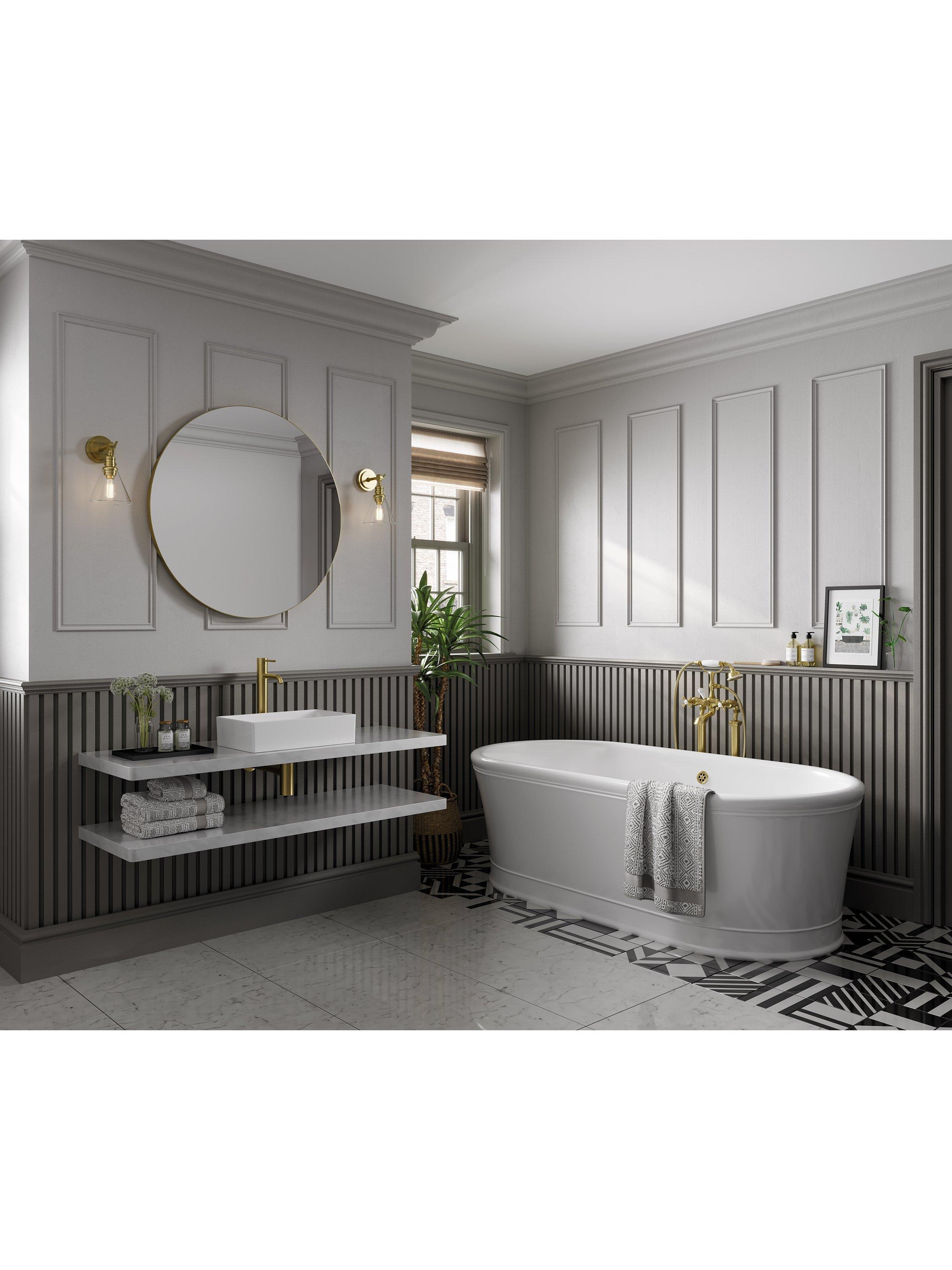 hib. Fusion round bathroom mirror 60cm, imported from the UK