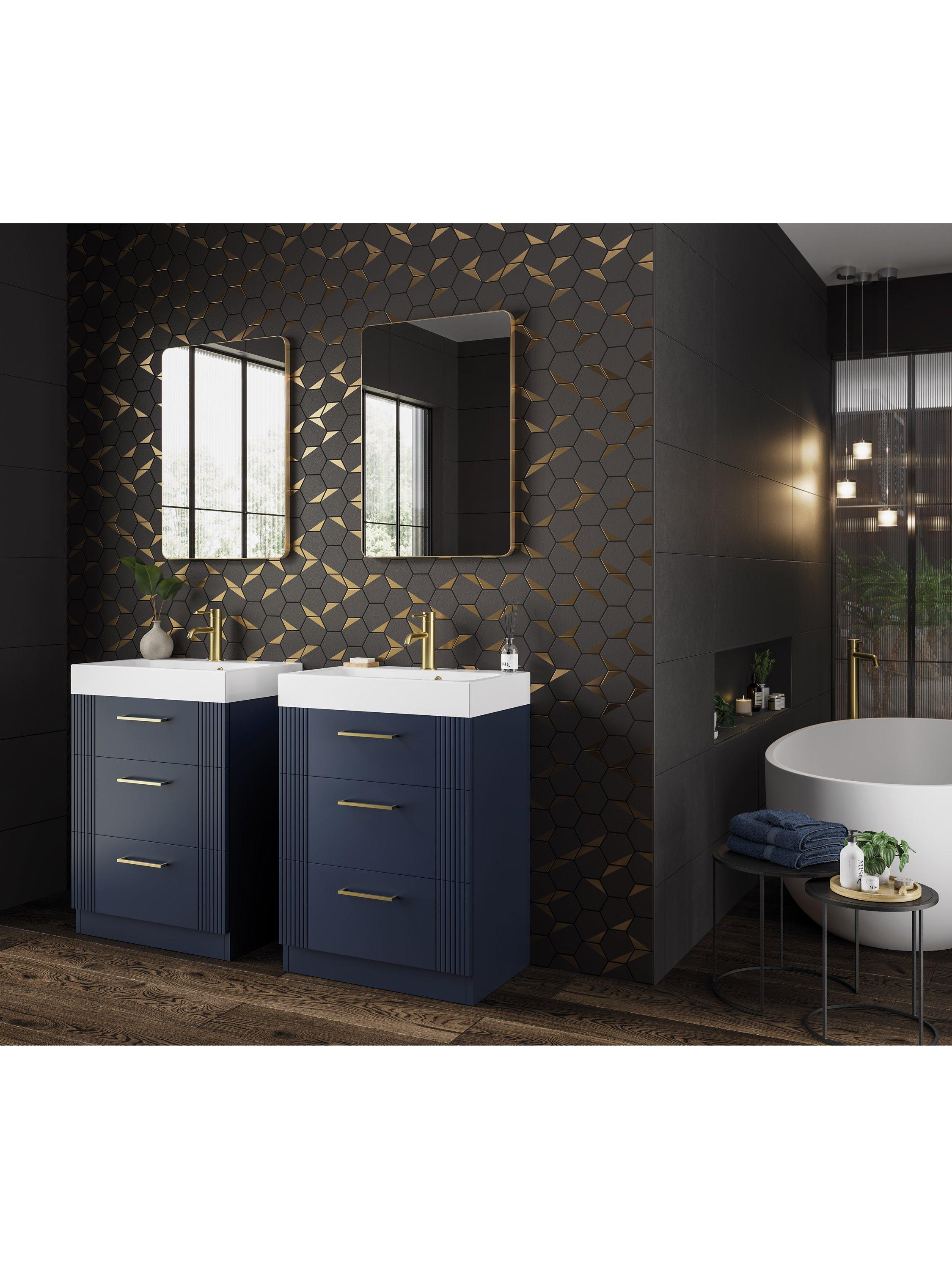 hib. Fusion Curve bathroom mirror H70xW50 cm, UK version
