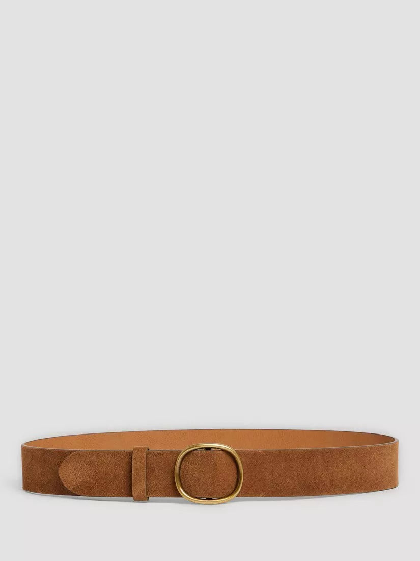 Gerard Darel Paloma Round Buckle Suede Belt
