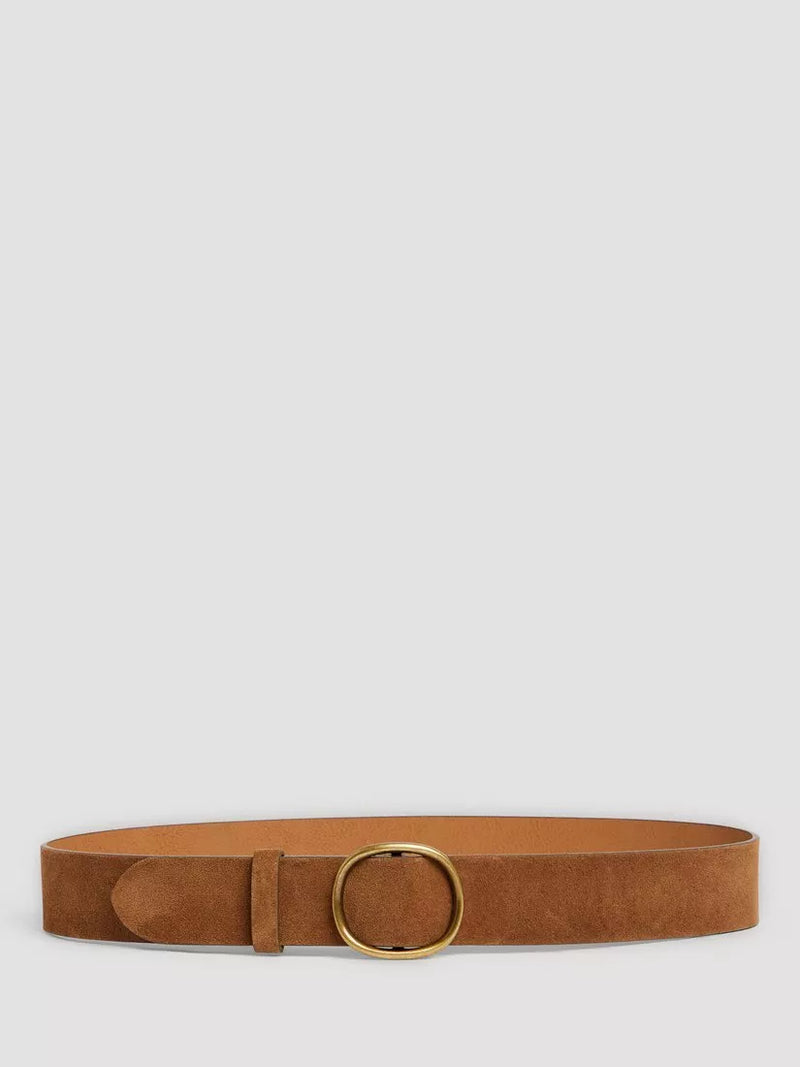 Gerard Darel Paloma Round Buckle Suede Belt