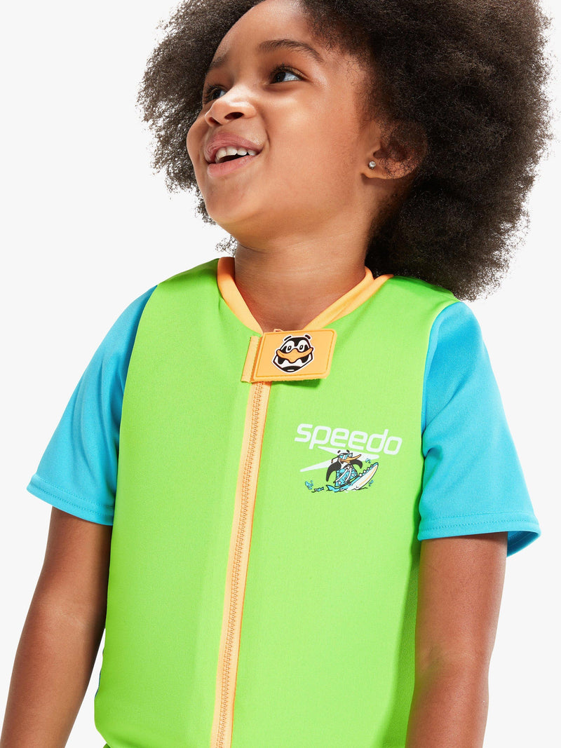 Speedo baby penguin floatsuit azure blue fluro, imported from the UK
