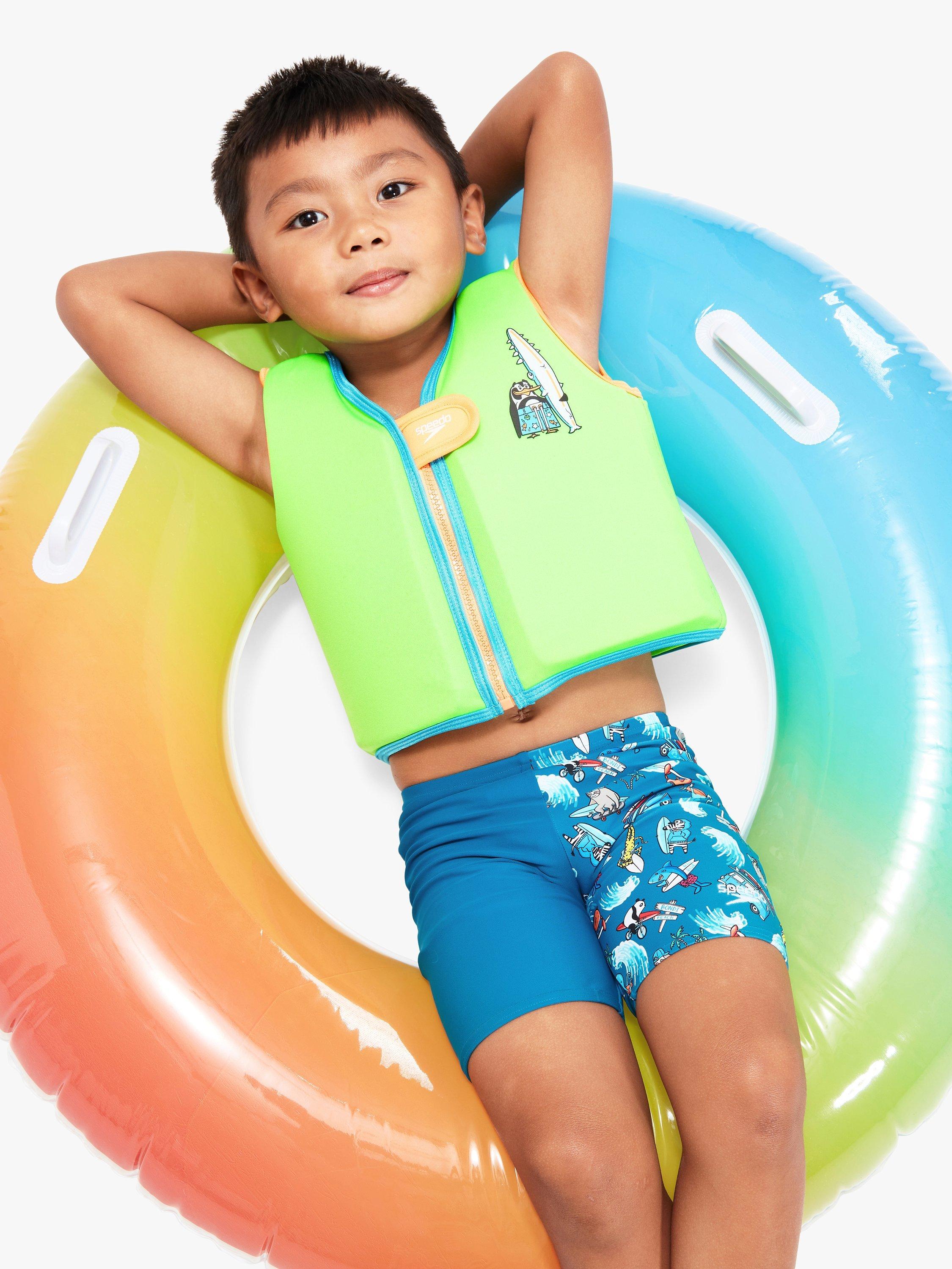 Speedo baby penguin floatsuit azure blue fluro, imported from the UK