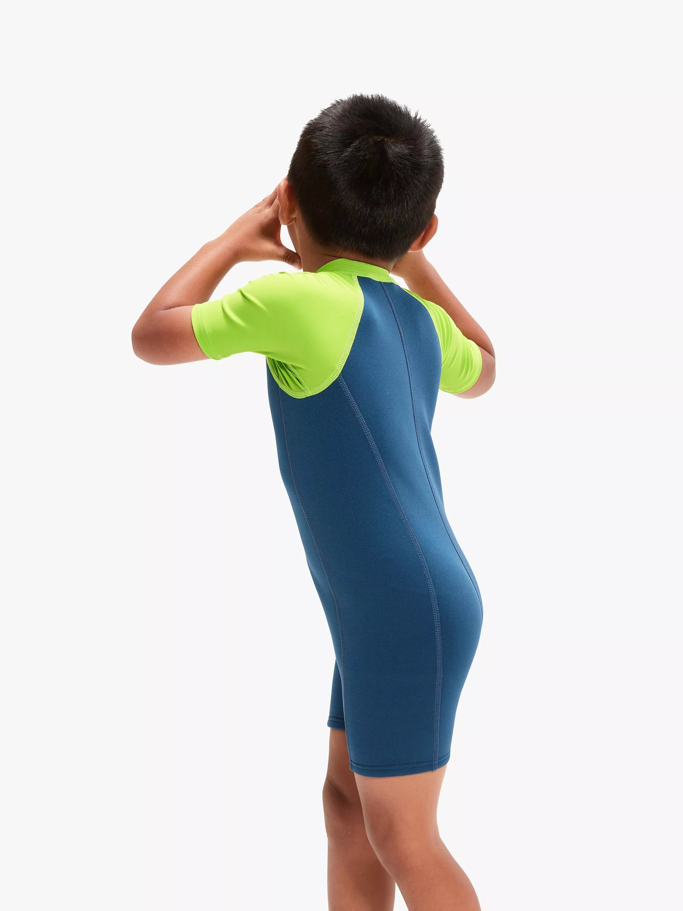 Speedo kids shortie wetsuit blue green neoprene - British brand