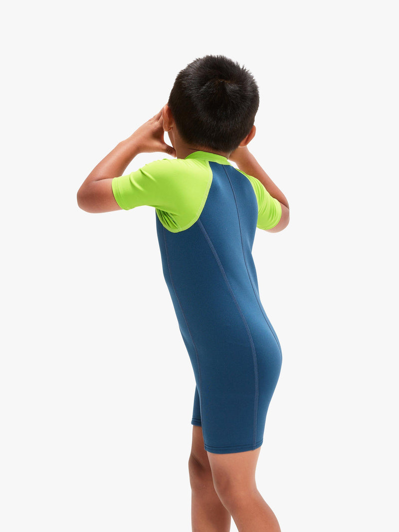 Speedo kids shortie wetsuit blue green neoprene - British brand