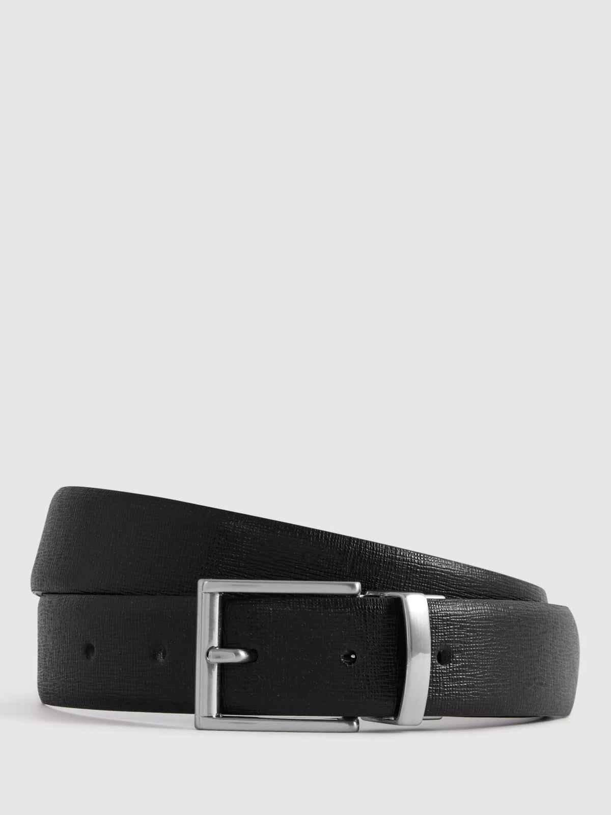 Reiss Ricky reversible saffiano leather belt, UK version