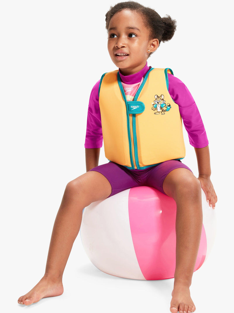 Speedo baby tiger float vest orange aqua, imported from the UK