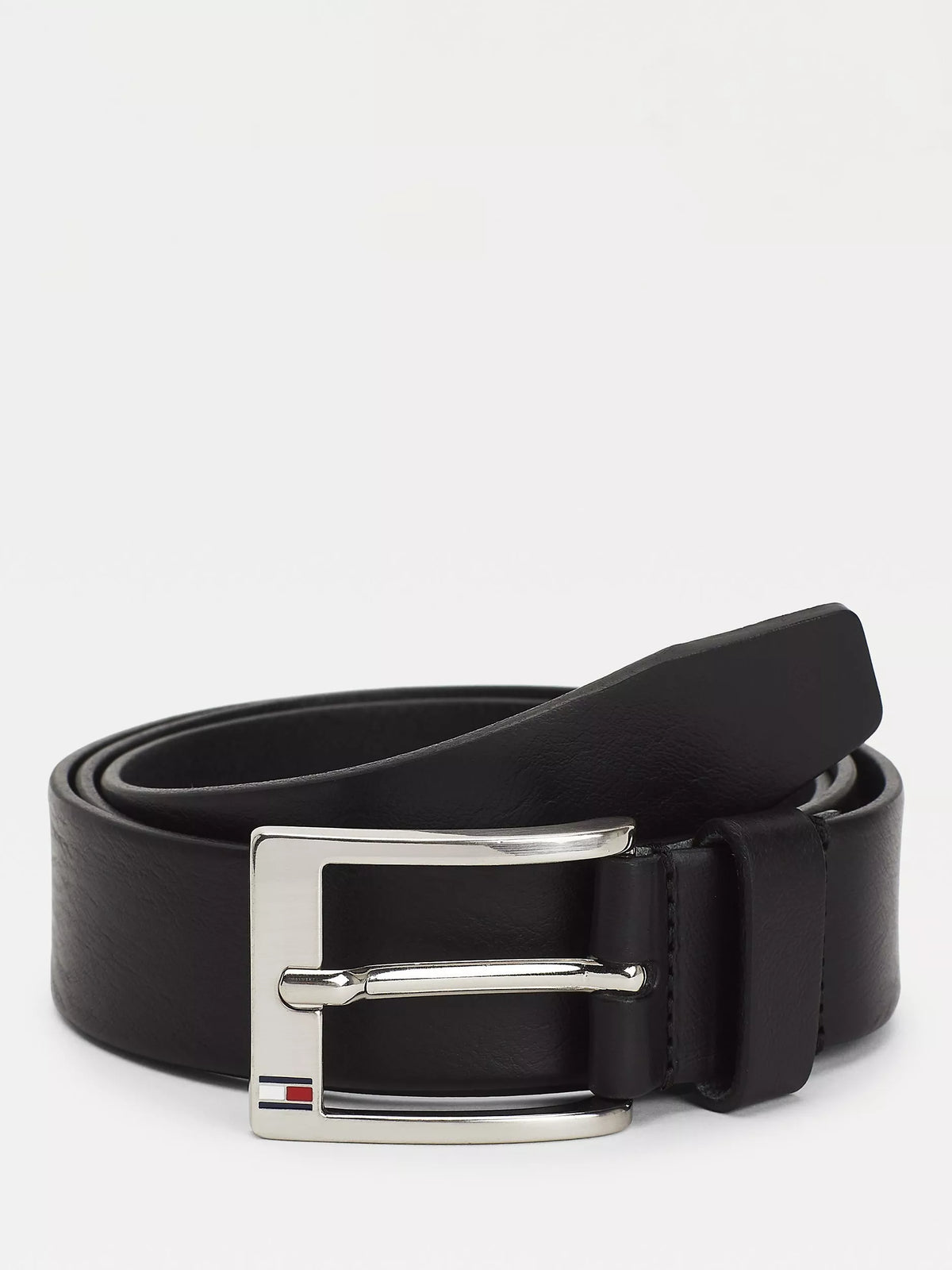 Tommy Hilfiger leather belt in black, imported from the UK