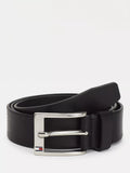 Tommy Hilfiger leather belt in black, imported from the UK