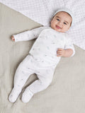 Mini Cuddles Sleepsuits Hat Gloves Set White, imported from the UK