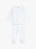 Mini Cuddles Sleepsuits Hat Gloves Set White, imported from the UK