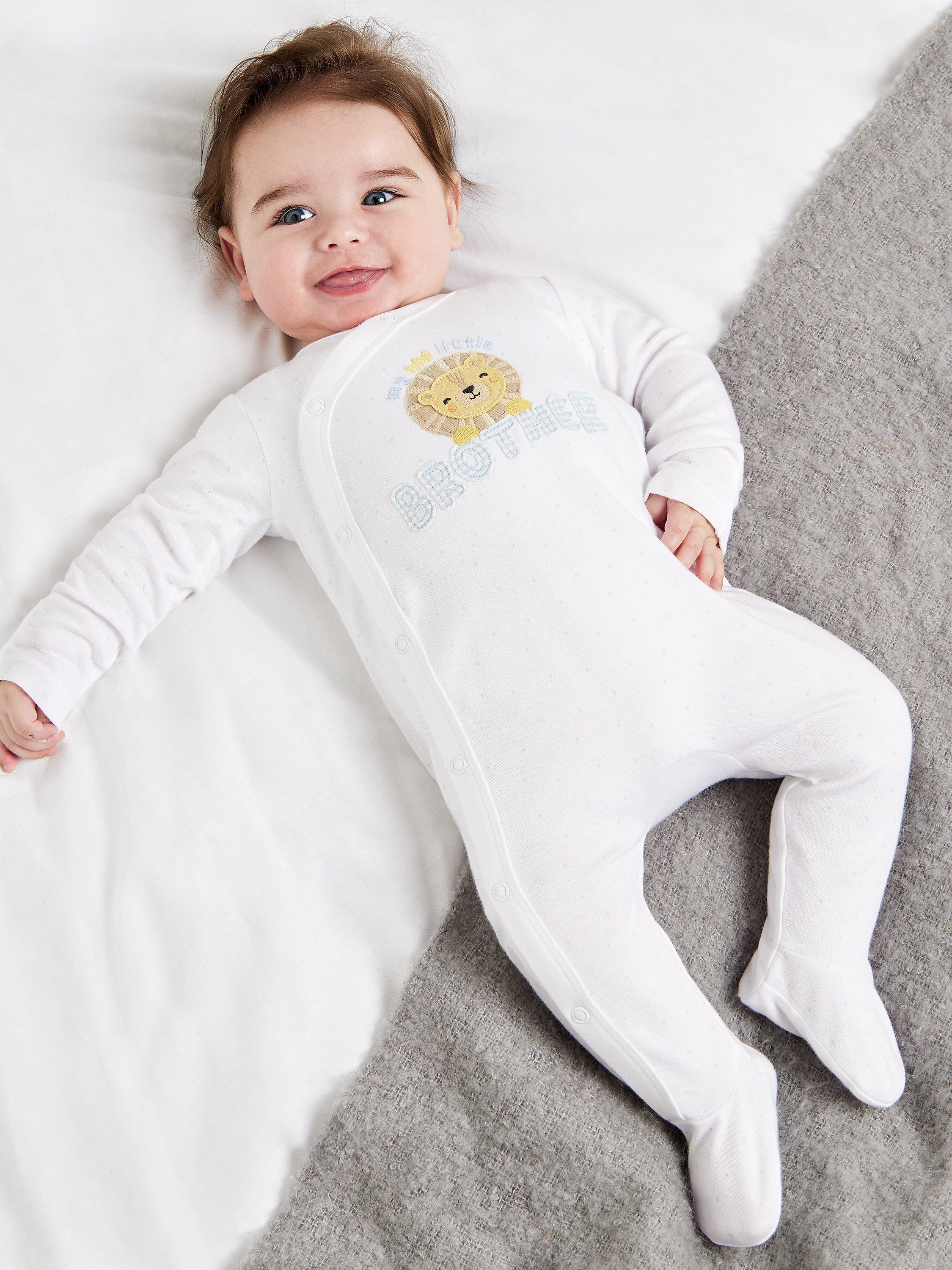 Mini Cuddles sleepsuit blue zebra pattern, imported from the UK