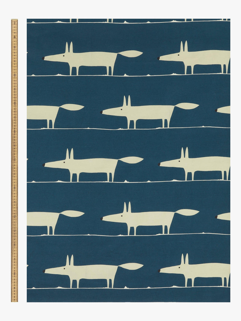 Scion Mr Fox navy eyelet curtains 117cm (British brand)