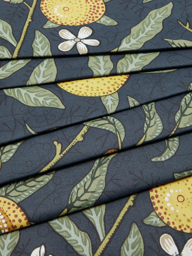 Morris & Co. Fruit curtains ink blue 137x117cm - British product