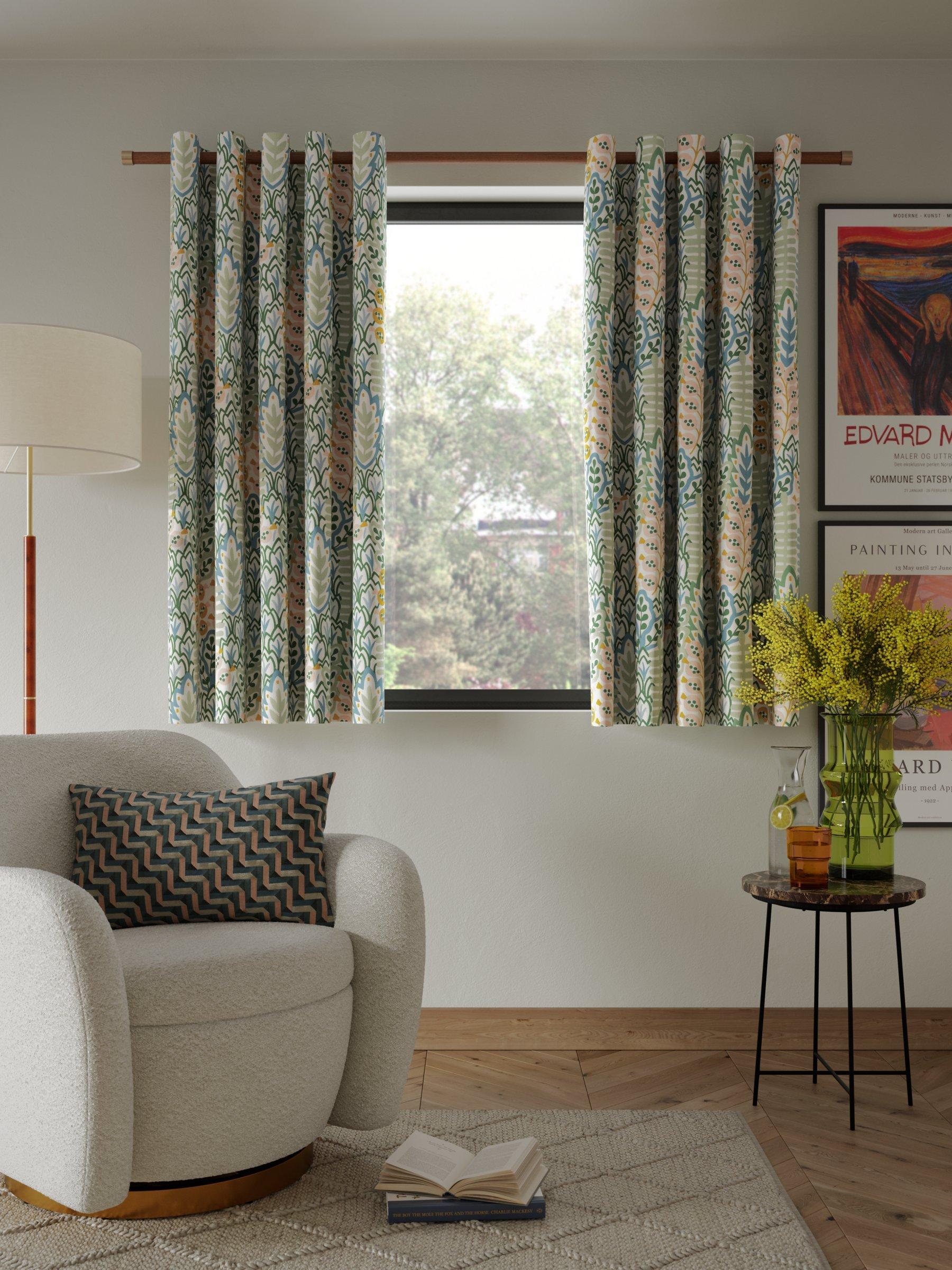 John Lewis Alva print blackout thermal curtains, imported from the UK