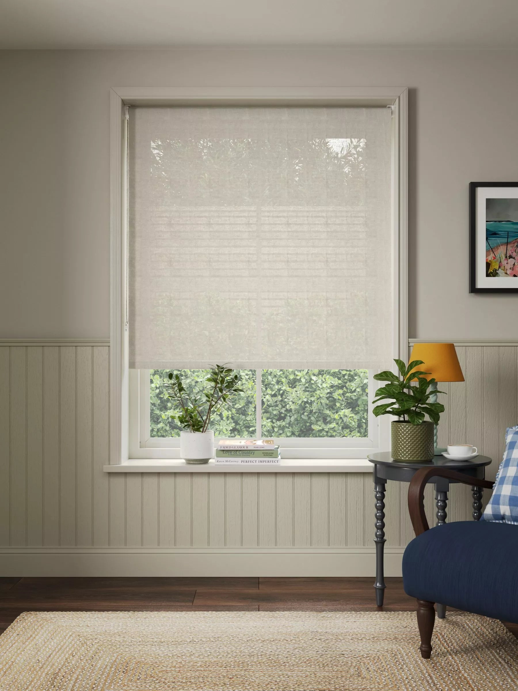 John Lewis linen sheer roller blind Natural 180cm, UK version