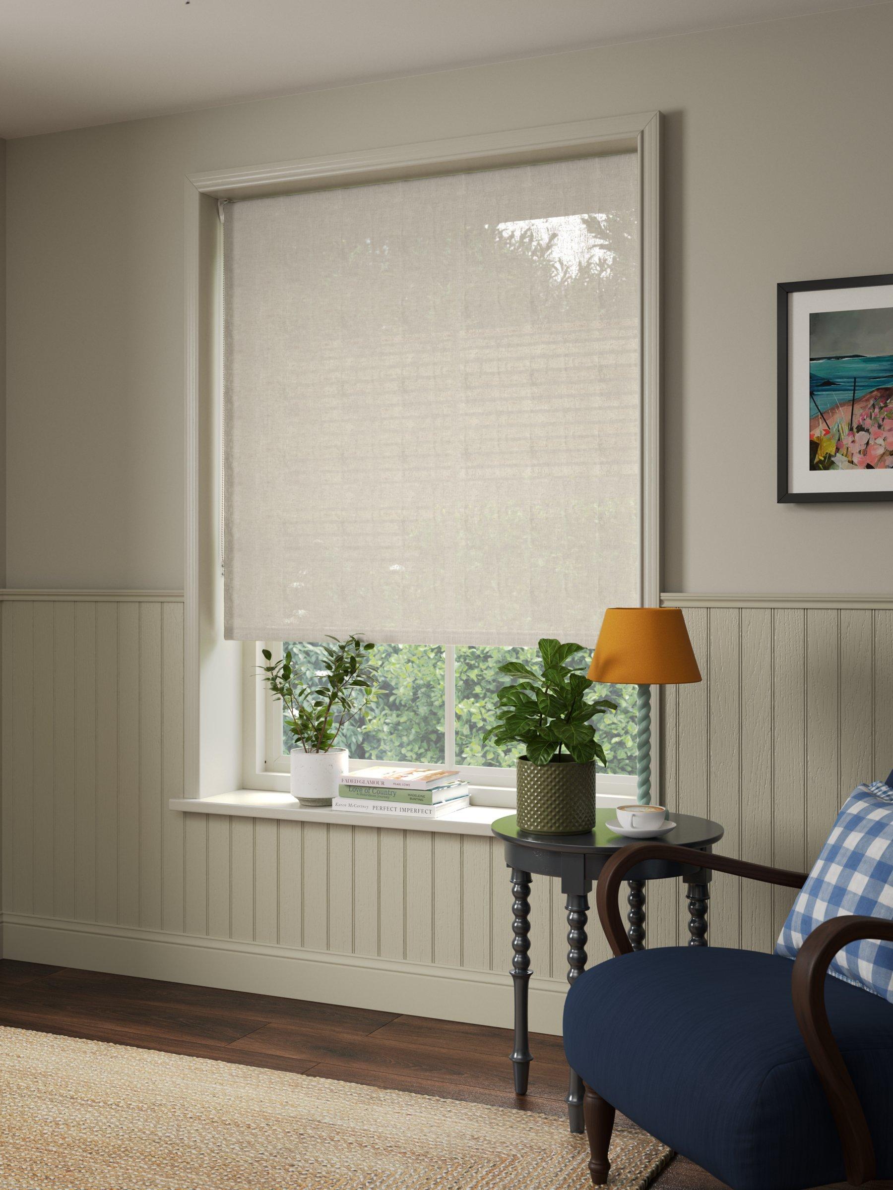 John Lewis linen sheer roller blind Natural 180cm, UK version