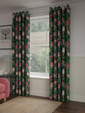 Sanderson King Protea teal eyelet curtains pair (British brand)