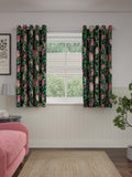 Sanderson King Protea teal eyelet curtains pair (British brand)