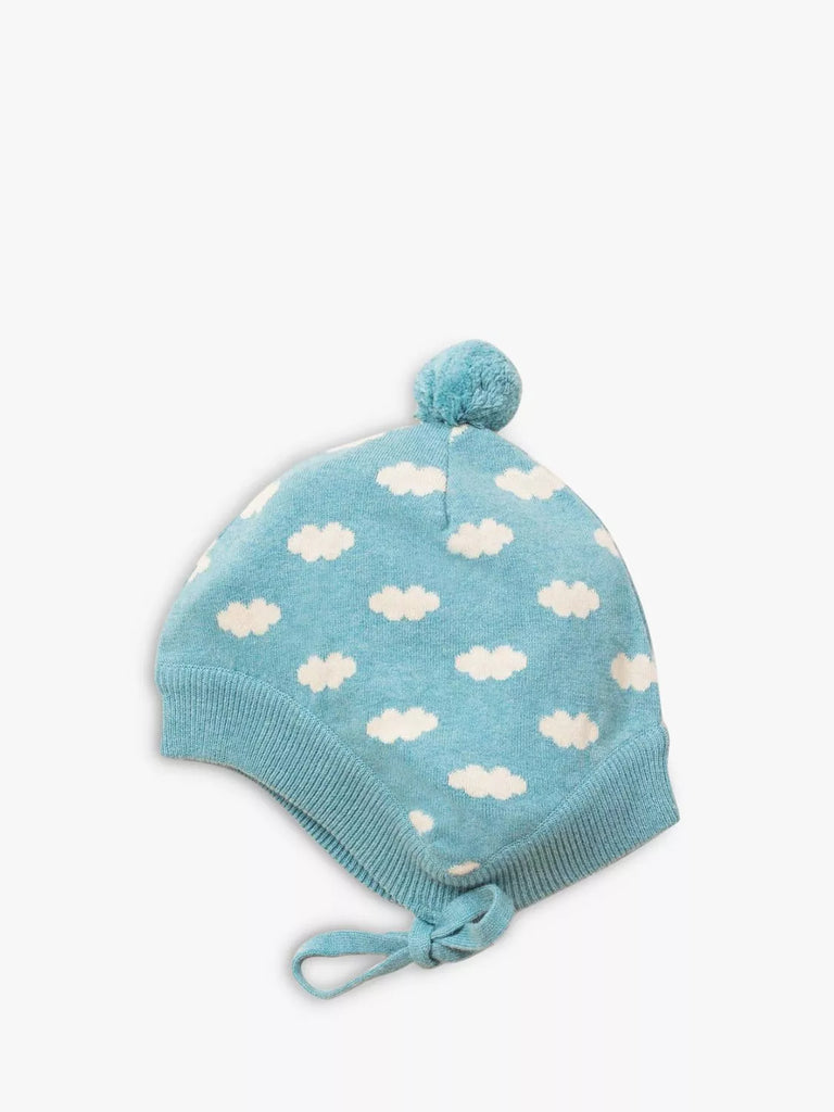 Little Green Radicals Kids' Fluffy Cloud Knitted Hat, Blue