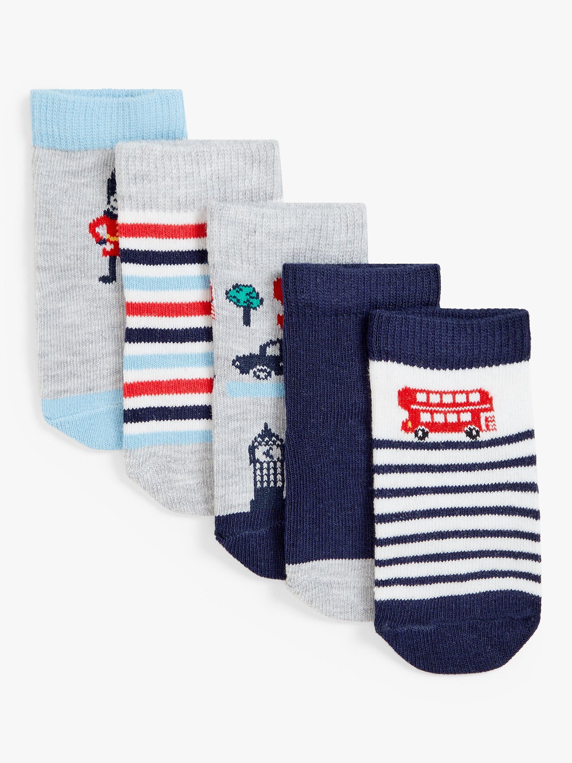 John Lewis baby organic cotton socks London transport, imported from the UK