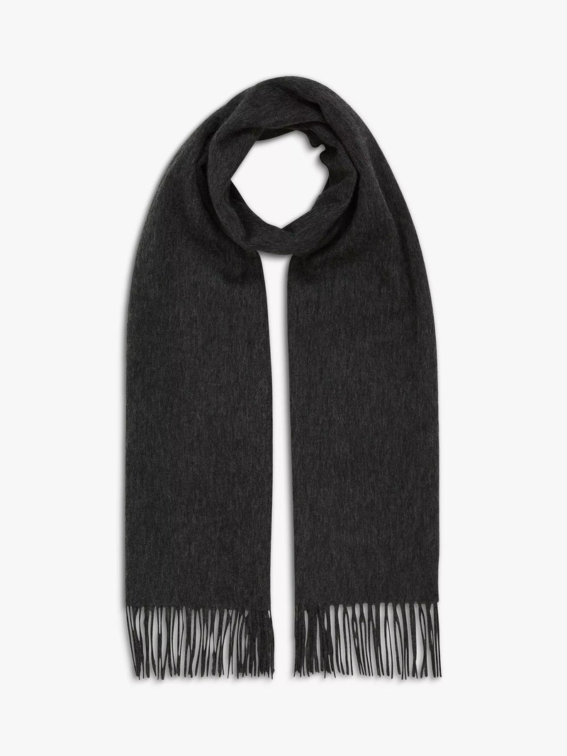 Reiss Picton Cashmere Blend Scarf, Charcoal, One Size
